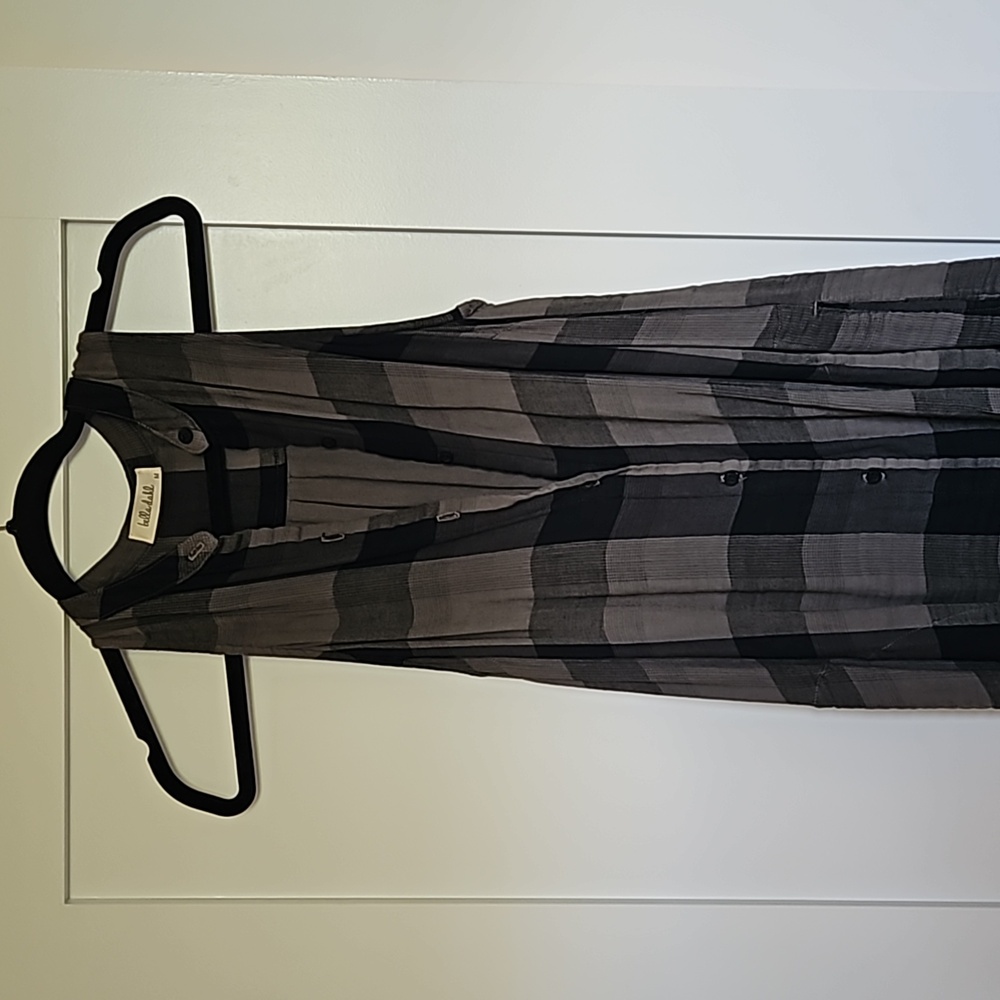 Bella Dahl Flannel Print Sleeveless Dress Size Medium